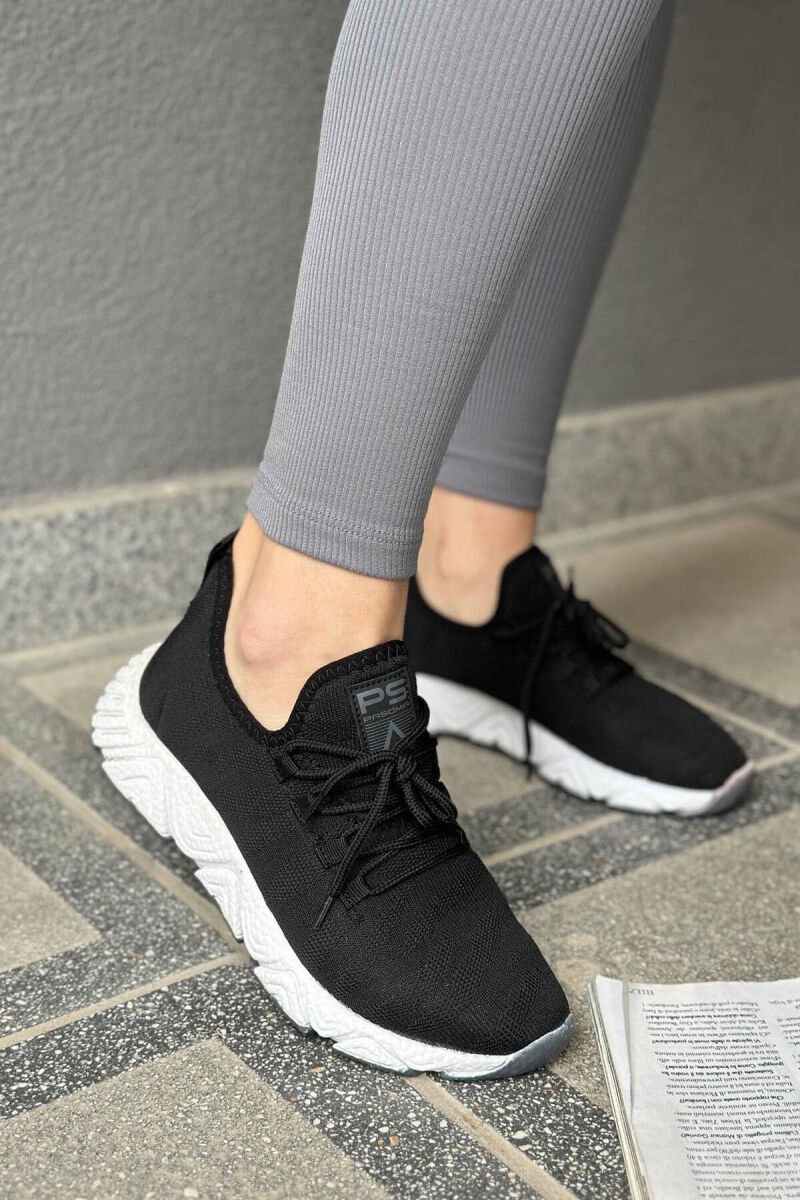 SIMPLE WOMAN SNEAKERS BLACK-WHITE/ZB - 1