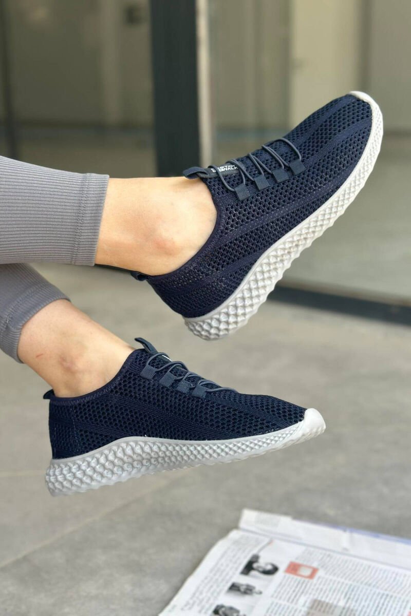 SIMPLE WOMAN SNEAKERS DARK BLUE/BEE - 1