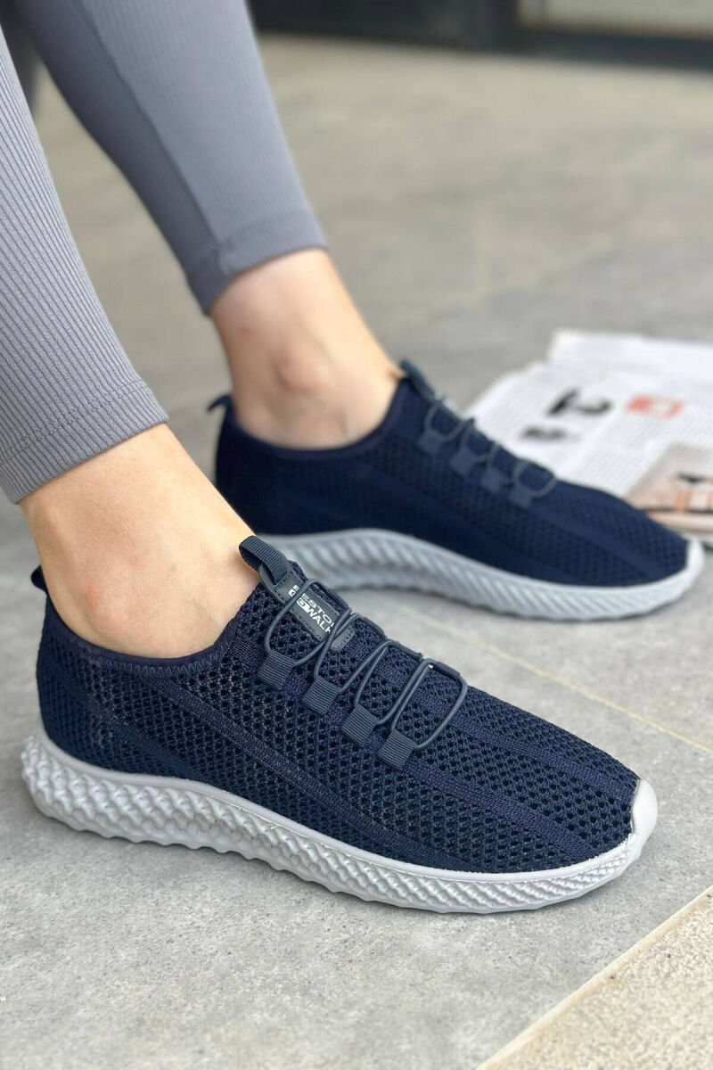 SIMPLE WOMAN SNEAKERS DARK BLUE/BEE - 4