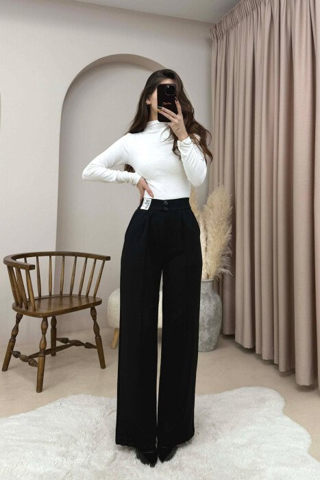 SMALL LOGO ONE COLOR WOMEN TROUSERS BLACK/ E ZEZE - 2
