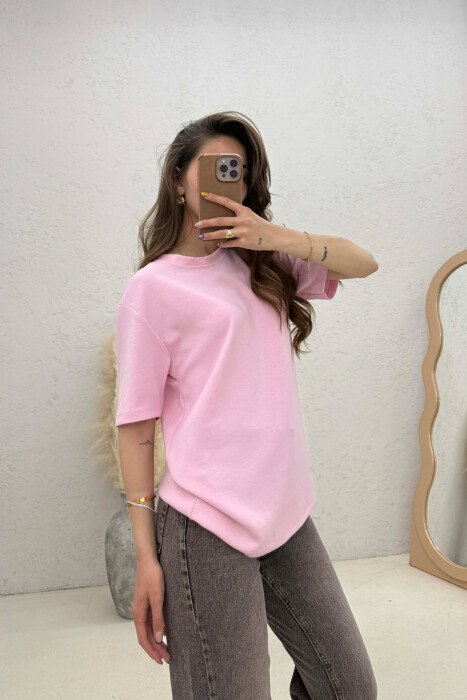 SIMPLE WOMAN T-SHIRT PINK/ROZE - 1
