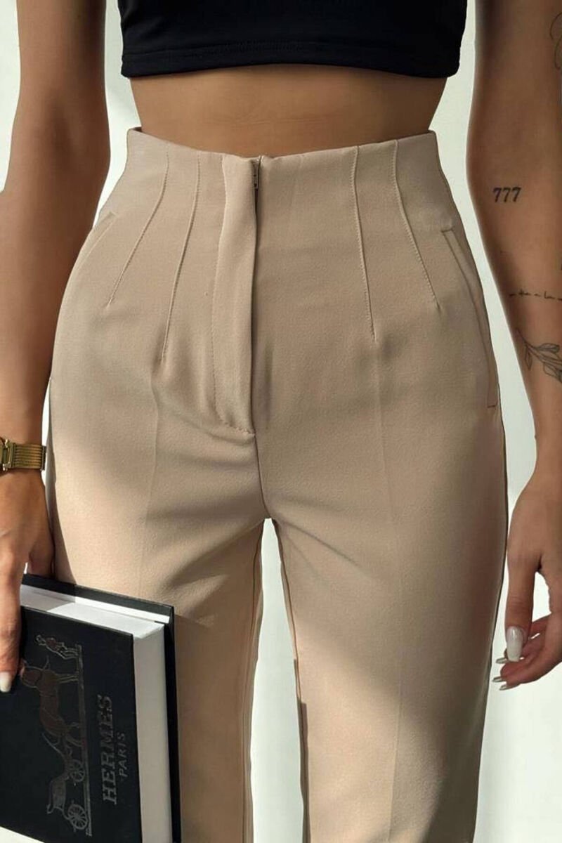 SIMPLE WOMAN TROUSERS BEIGE/BEZHE - 2