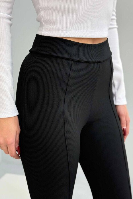ONE COLOR SIMPLE WOMEN LEGGINGS BLACK/ E ZEZE - 6