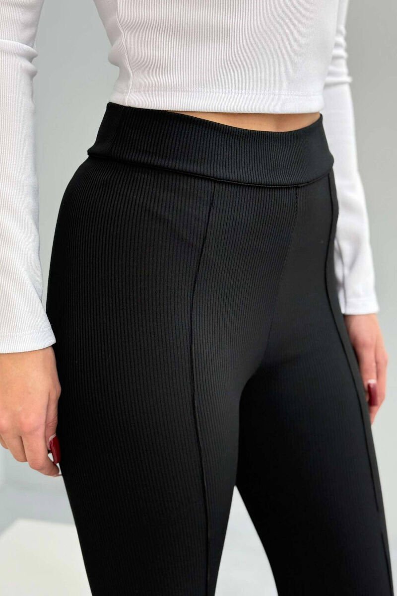 ONE COLOR SIMPLE WOMEN LEGGINGS BLACK/ E ZEZE - 6