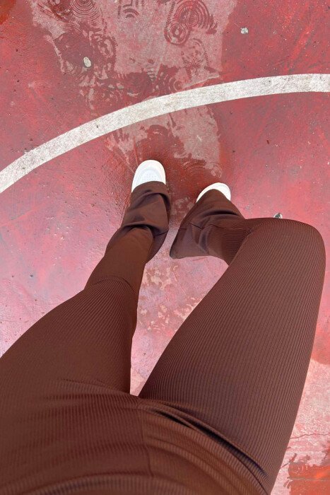 SIMPLE WOMAN LEGGINGS BROWN/KAFE - 5