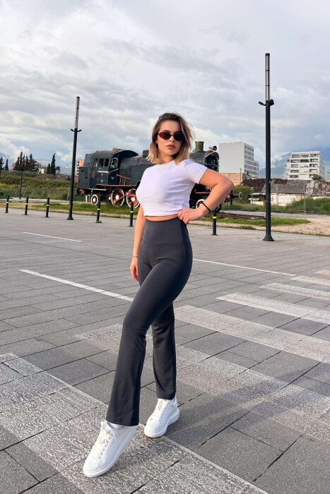 SIMPLE WOMAN LEGGINGS DARK GREY/GEE 