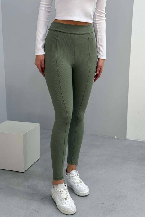ONE COLOR SIMPLE WOMEN LEGGINGS MINT/MENTE - KLAUDIO FASHION
