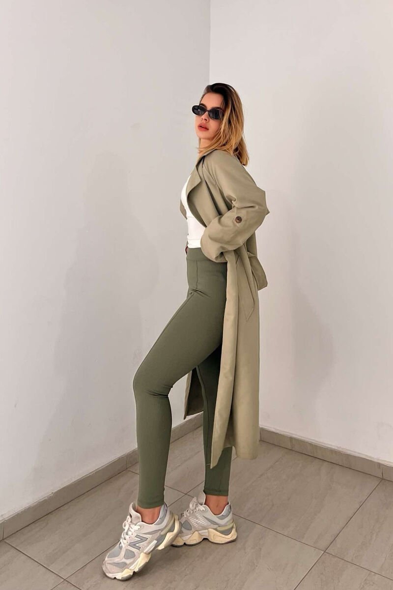 ONE COLOR SIMPLE WOMEN LEGGINGS MINT/MENTE - 2