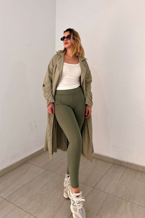 ONE COLOR SIMPLE WOMEN LEGGINGS MINT/MENTE - 3