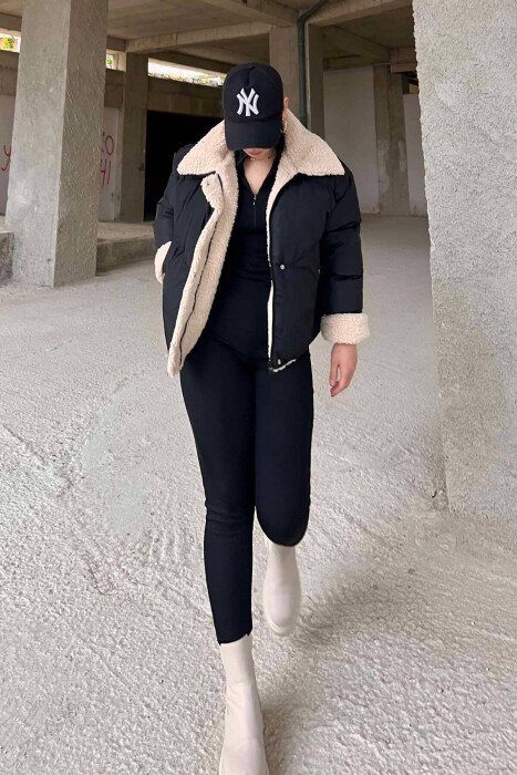 SIMPLE WOMEN PUFFER JACKET BLACK/ E ZEZE - 8