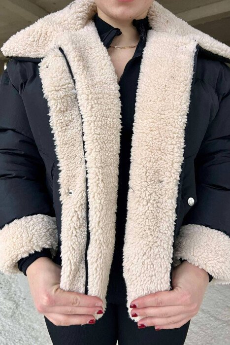 SIMPLE WOMEN PUFFER JACKET BLACK/ E ZEZE - 9