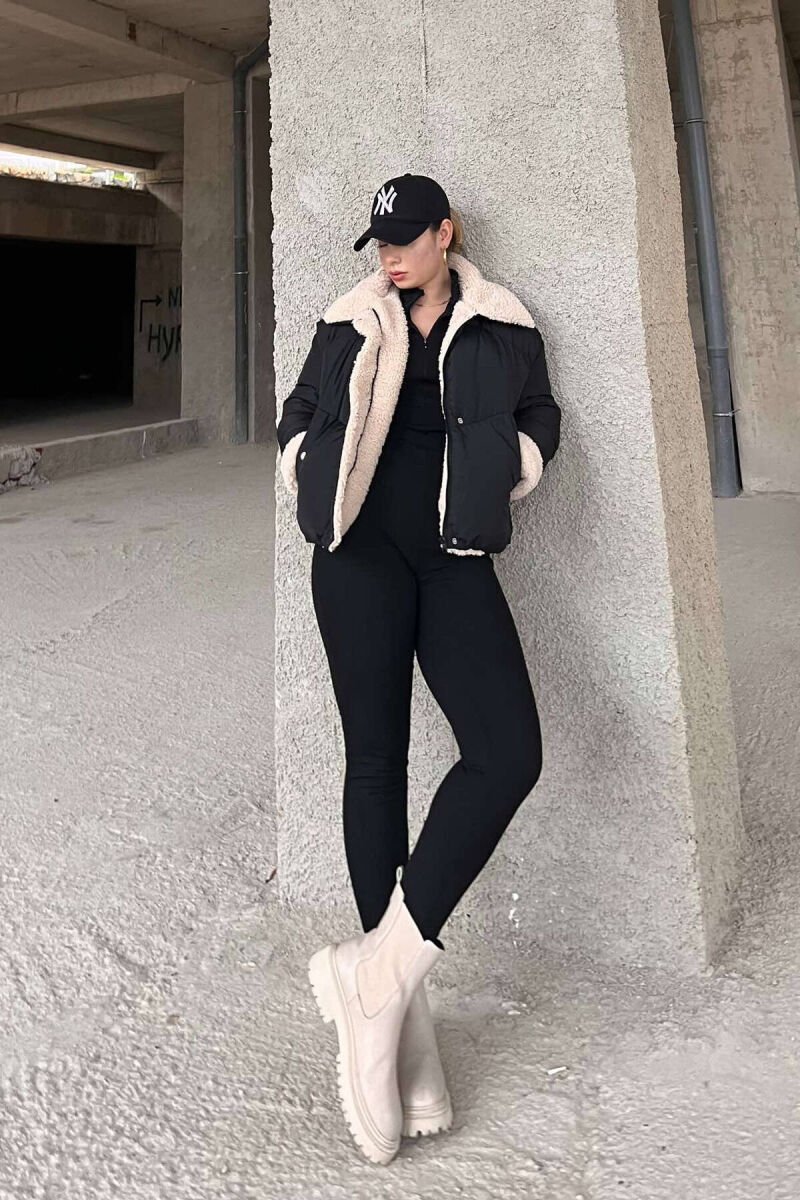 SIMPLE WOMEN PUFFER JACKET BLACK/ E ZEZE - 10