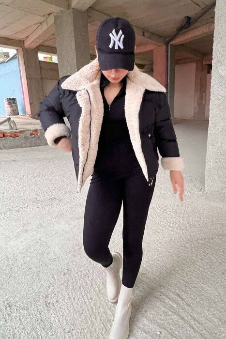 SIMPLE WOMEN PUFFER JACKET BLACK/ E ZEZE - 12