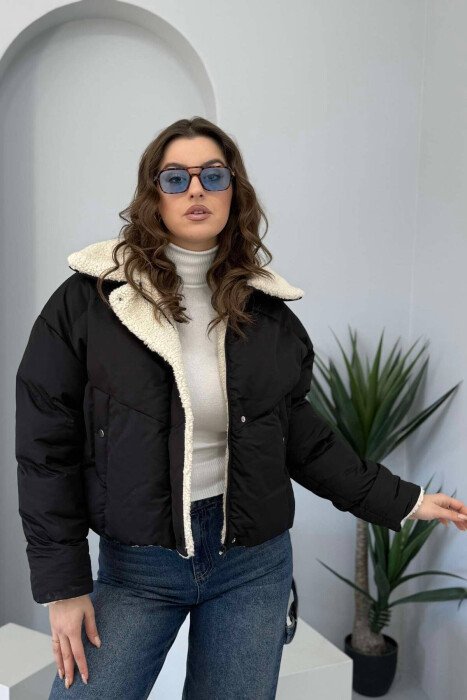 XHUP I THJESHTË PËR FEMRA NË NGJYRËN E ZEZË MAT - KLAUDIO FASHION
