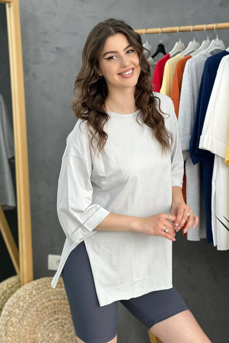 SIMPLE WOMEN T-SHIRT GREY/GRI - 5