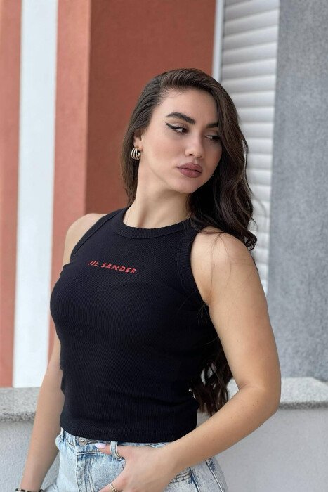 SIMPLE WOMEN TANK TOP BLACK/ E ZEZE - 1