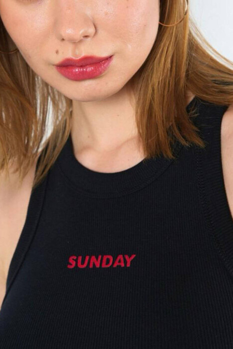 SIMPLE WOMEN TANK TOP BLACK/ E ZEZE - 3