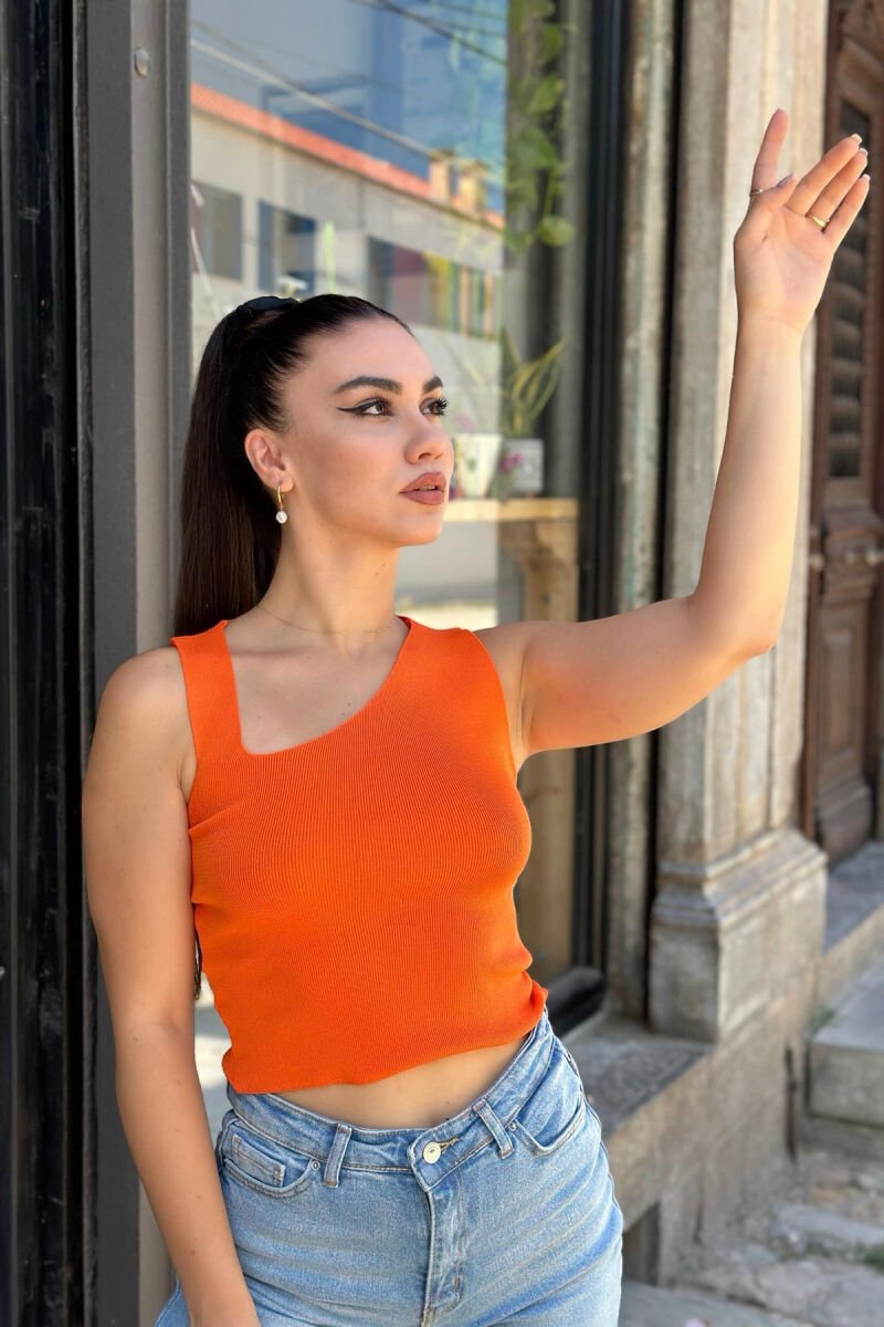 SIMPLE WOMEN TANK TOP ORANGE/PORTOKALLI - 2