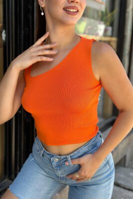 SIMPLE WOMEN TANK TOP ORANGE/PORTOKALLI - 3
