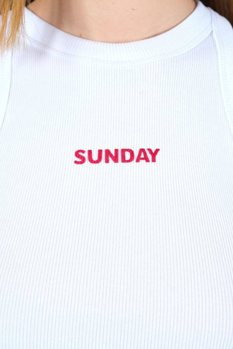 SIMPLE WOMEN TANK TOP WHITE-E BARDHE - 3