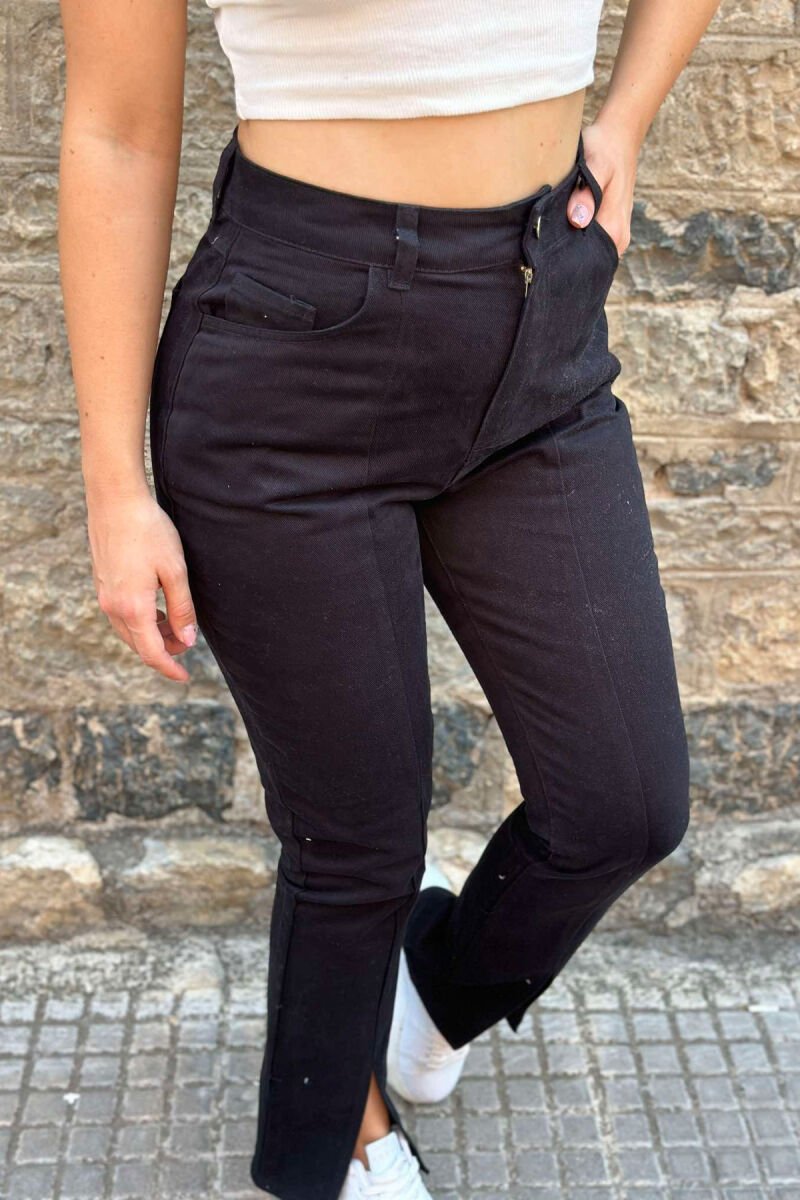 SIMPLE WOMEN TROUSERS BLACK/ E ZEZE - 3