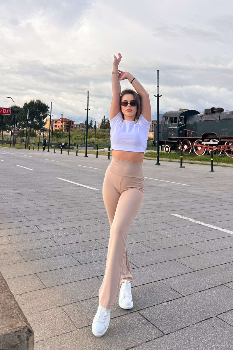 SIMPLE WOMAN LEGGINGS BEIGE/BEZHE - 1