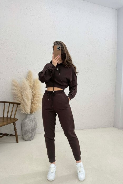 SIMPLE WOMAN LEGGINGS BROWN/KAFE - 4