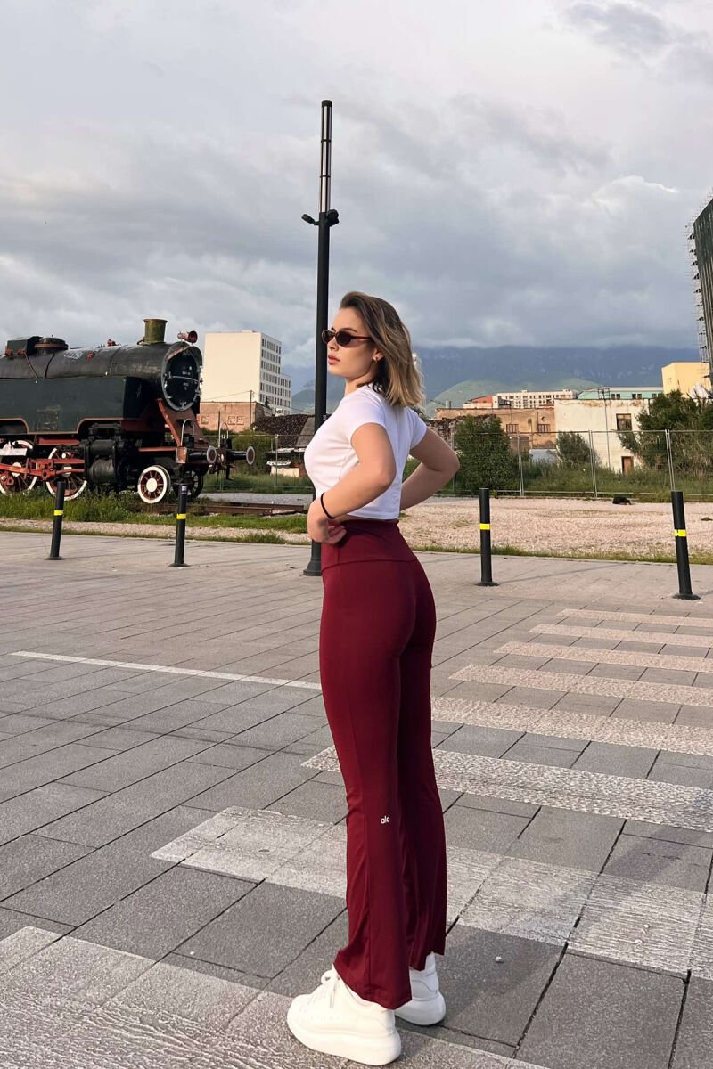 SIMPLE WOMAN LEGGINGS DARK BURGUNDY/VISHNJE E ERRET - 4