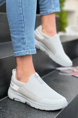 SIMPLE WRITTINGS MEN SNEAKERS LIGHT GREY/GZ - KLAUDIO FASHION