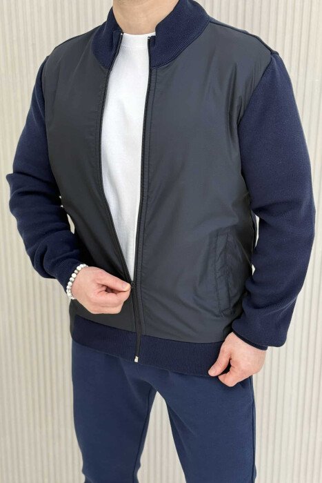 SIMPLE ZIPPER SIMPLE MEN JACKET BLUE/BLU - 1