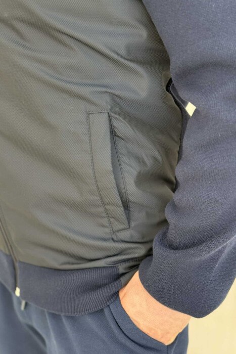 SIMPLE ZIPPER SIMPLE MEN JACKET BLUE/BLU - 4