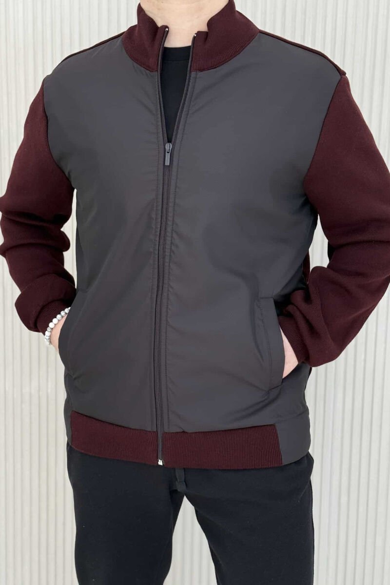 SIMPLE ZIPPER SIMPLE MEN JACKET BURGUNDY/VISHNJE - 4