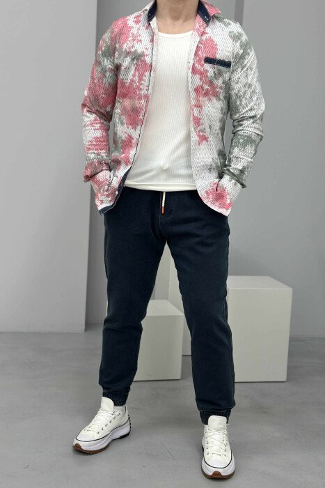 KËMISHË SHUMËNGJYRËSHE ME DETAJIN E XHEPIT PËR MESHKUJ - KLAUDIO FASHION