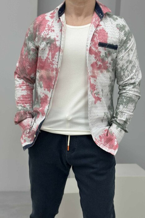 SINGLE POCKET DETAIL LONG SLEEVES MEN SHIRT MULTIPLE/SHNGJ - 2