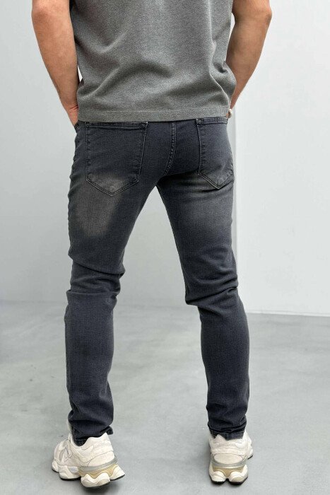 ELASTIC SKINNY ONE COLOR MEN JEANS DARK GREY/GEE - 2