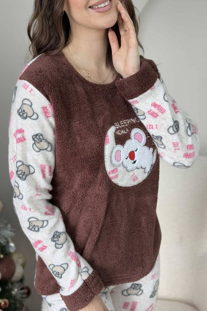 SLEEPING KOALA WOMEN PYJAMAS BROWN/KAFE - 5