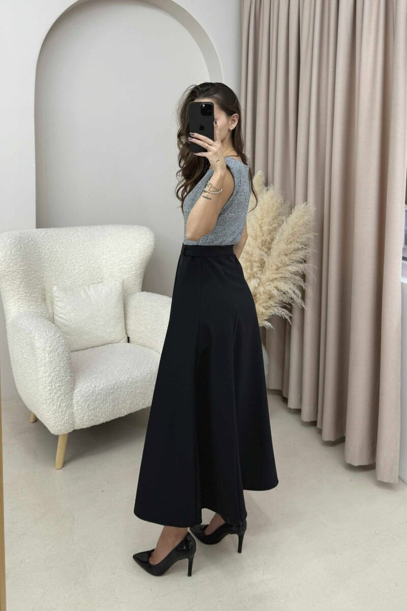 SLEEVELESS BELT DETAIL WOMEN DRESS GREY/GRI - 4
