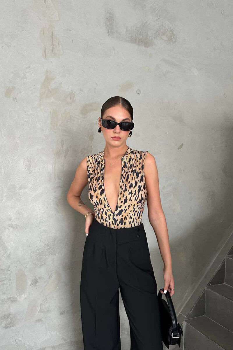SLEEVELESS LEO DESIGN HIGH NECK WOMEN BODY LEO/LEOPARD - 1