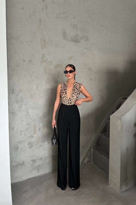 SLEEVELESS LEO DESIGN HIGH NECK WOMEN BODY LEO/LEOPARD - 4