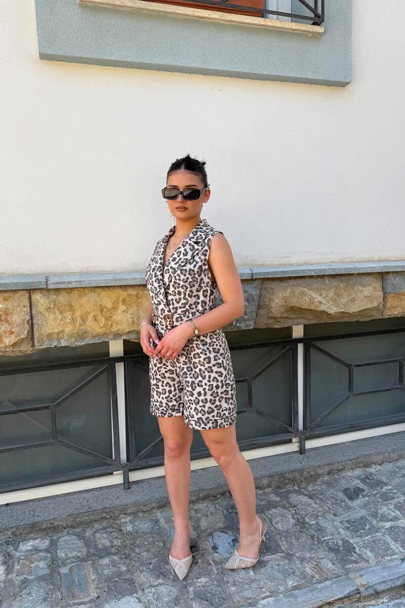 SLEEVELESS LEO DESIGN WOMEN JUMPSUIT LEO/LEOPARD - 2