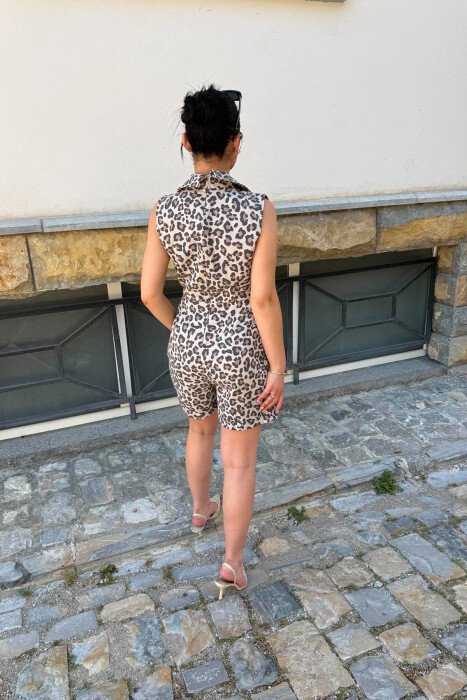 SLEEVELESS LEO DESIGN WOMEN JUMPSUIT LEO/LEOPARD - 6