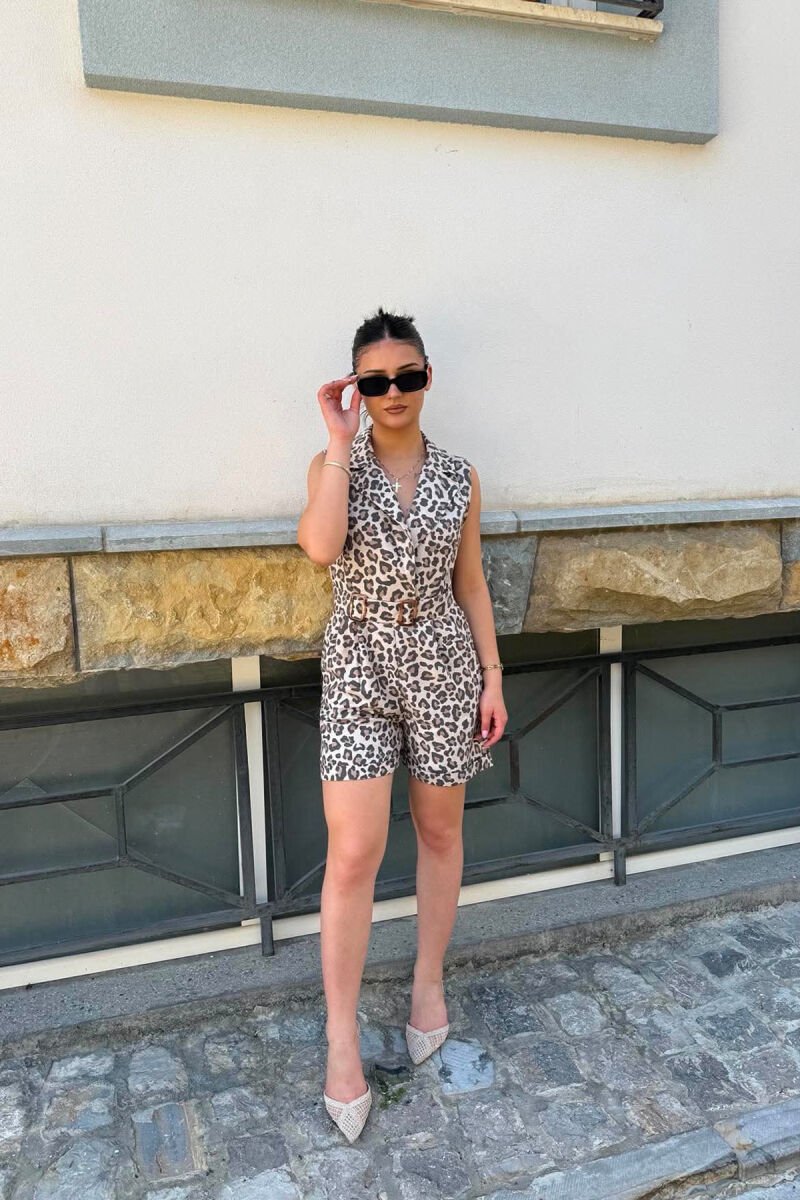 SLEEVELESS LEO DESIGN WOMEN JUMPSUIT LEO/LEOPARD - 7