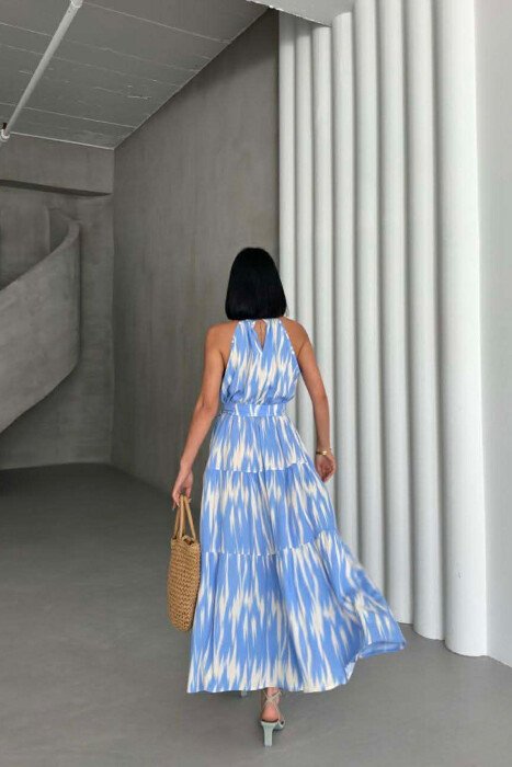 SLEEVELESS LONG WOMEN DRESS LIGHTBLUE/BZ - 3