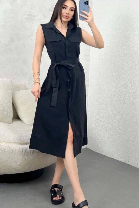 FUSTAN NJË NGJYRËSH PËR FEMRA NË NGJYRË TË ZEZË - KLAUDIO FASHION