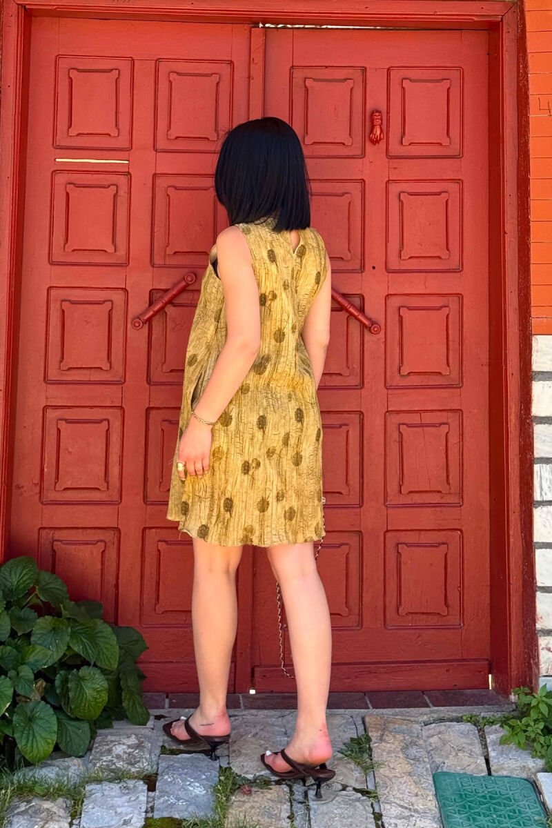 SLEEVELESS WOMAN DRESS MUSTARD/MUSTARDE - 2