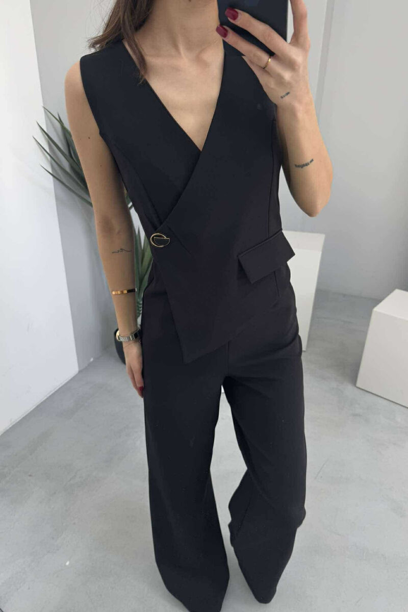 SLEVEELESS ONE COLOR WOMEN JUMPSUIT BLACK/ E ZEZE - 5