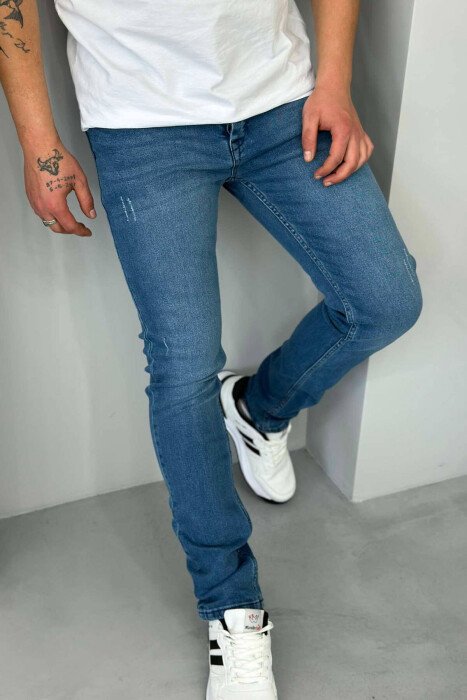 XHINSE TË NGUSHTA TË THJESHTA PËR MESHKUJ NË NGJYRËN BLU TË ZBARDHUR - KLAUDIO FASHION