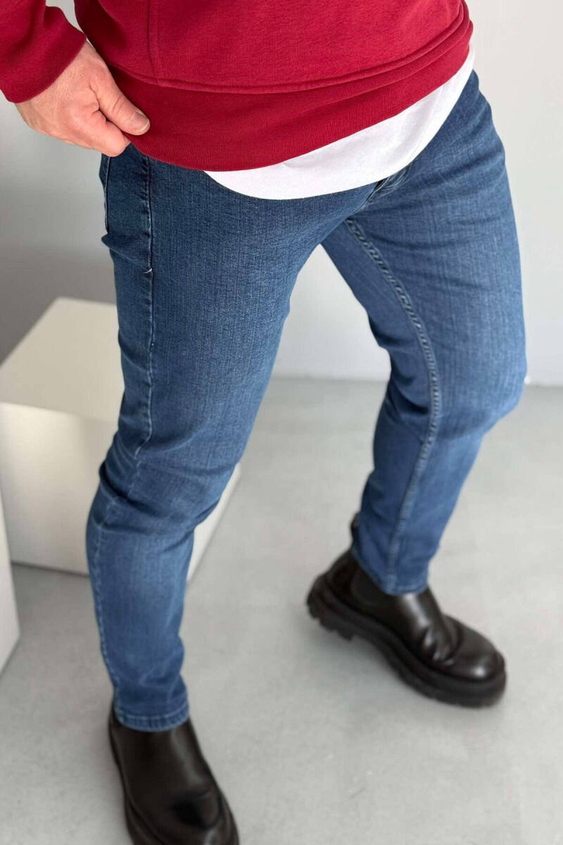 SLIM FIT SIMPLE MEN JEANS BLUE/BLU - 2