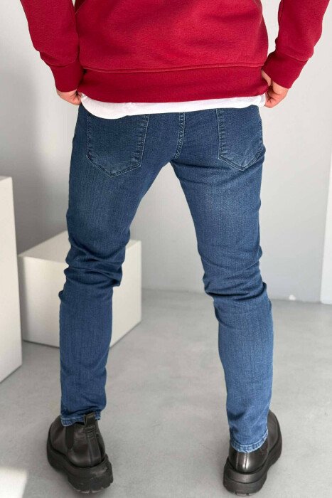 SLIM FIT SIMPLE MEN JEANS BLUE/BLU - 3
