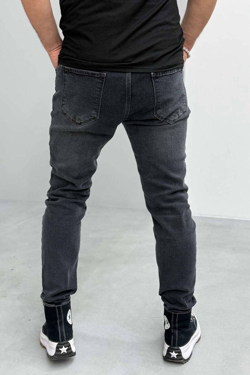 SLIM FIT ELASTIC MEN JEANS DARK GREY/GEE - 2